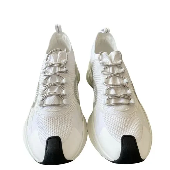 Gucci Run Sneaker Interlocking G White Technical Knit 680893 Men's 12.5 US 13